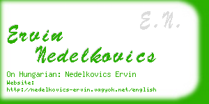 ervin nedelkovics business card